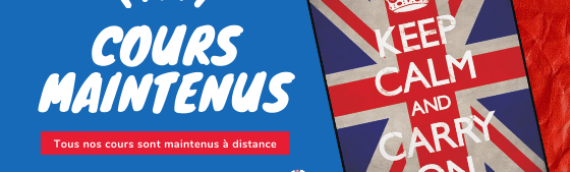Tous nos cours sont maintenus